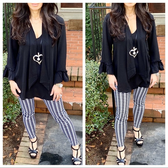 Best Selling Soft Brushed Houndstooth leggings - Picture 3 of 8